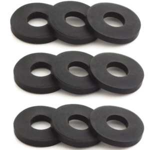 M14 14mm FLAT FORM A BLACK THICK NEOPRENE COMMERCIAL GRADE RUBBER WASHERS 